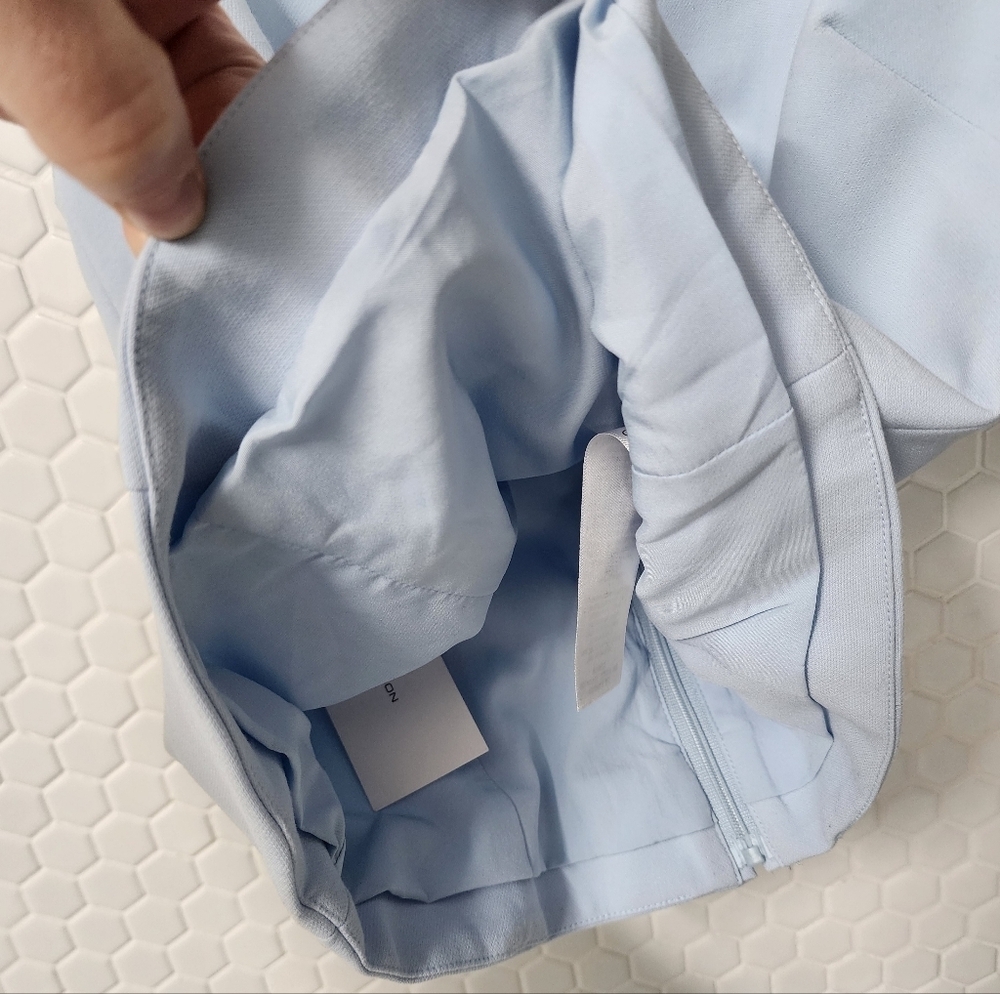 Nwt! French Connection Harrie Tailored Square Neck Top, Light Blue - Picture 8 of 10